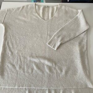 Free People Sweater Women M/L Intimately COMFY Oversized Waffle Knit Wool Blend